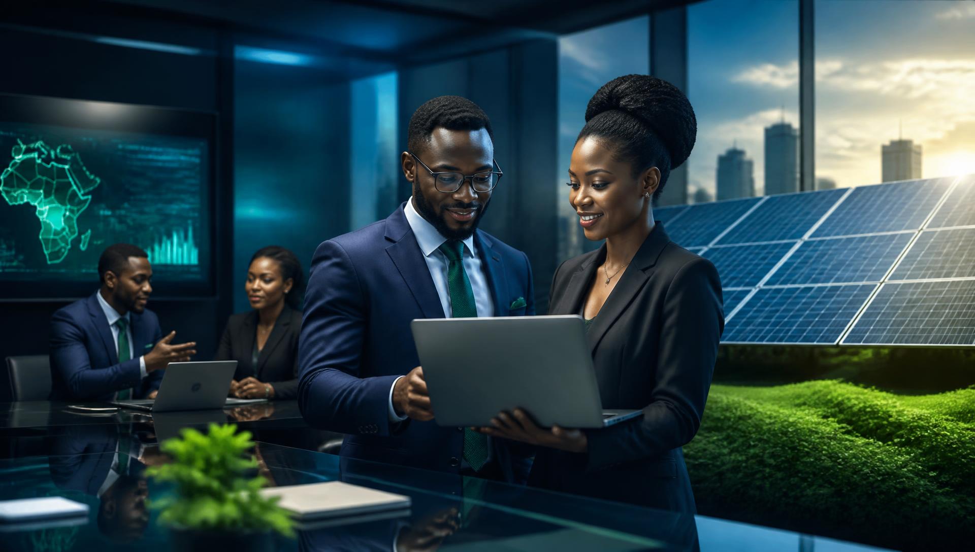 PhAME Group professionals collaborating on technology and sustainable energy projects in Nigeria